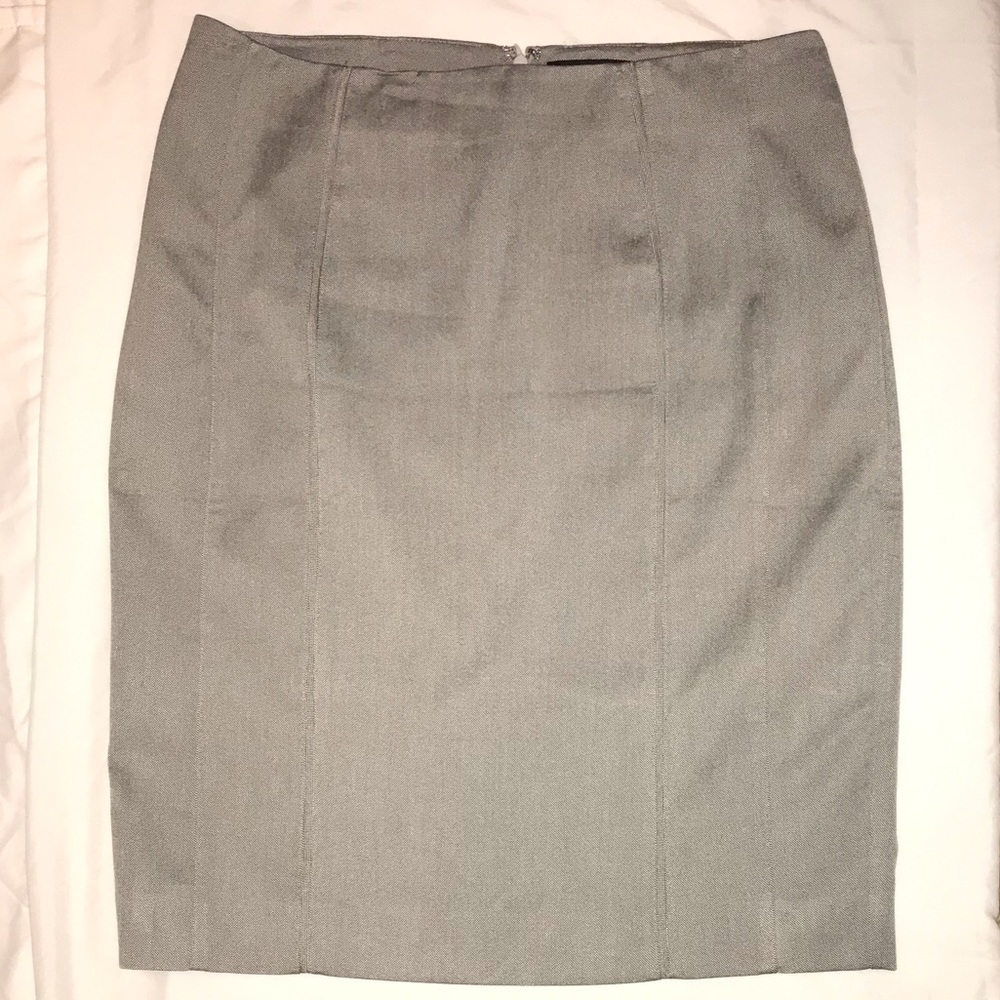 White House Black Market Gray Skirt size 12